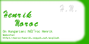 henrik moroc business card